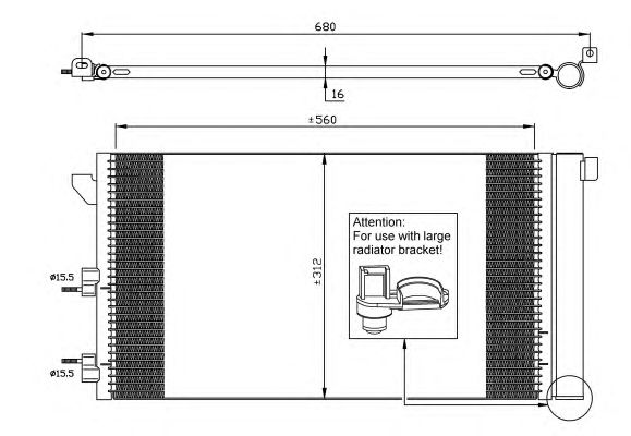 Радиатор кондиционера NRF 35921