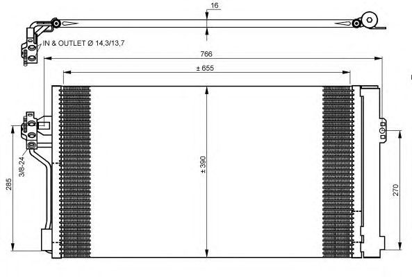 Радиатор кондиционера NRF 35934