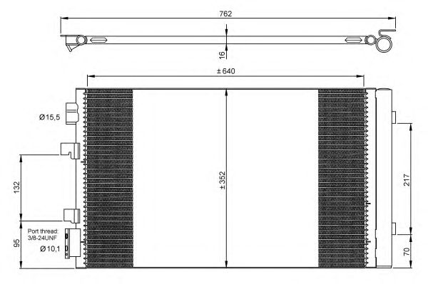 Радиатор кондиционера NRF 35938