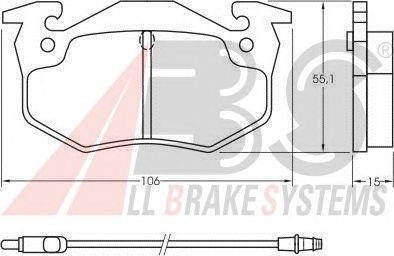 Тормозные колодки A.B.S. 36802