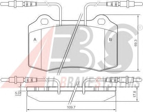 Гальмівні колодки A.B.S. 37049