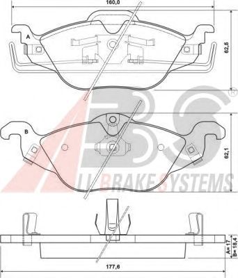 Тормозные колодки A.B.S. 37065