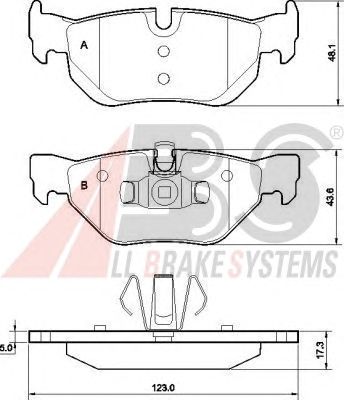 Тормозные колодки A.B.S. 37437