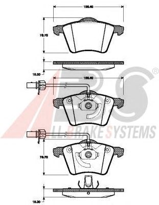Тормозные колодки A.B.S. 37453