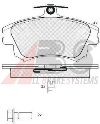 Тормозные колодки A.B.S. 37521