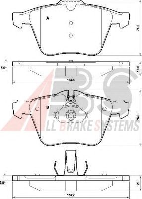 Тормозные колодки A.B.S. 37557
