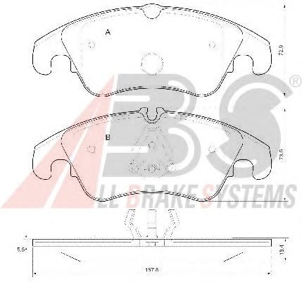 Тормозные колодки A.B.S. 37587