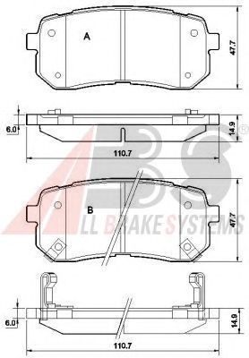 Тормозные колодки A.B.S. 37619