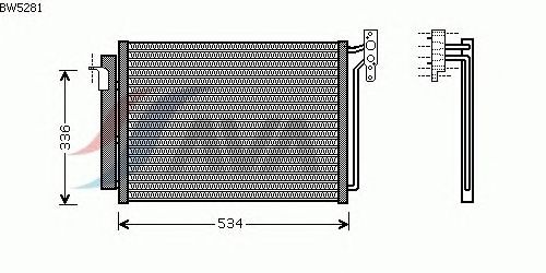Радиатор кондиционера AVA QUALITY COOLING BW5281