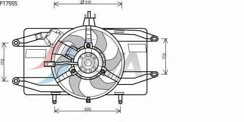 Вентилятор охолодження AVA QUALITY COOLING FT7555