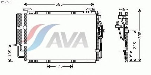 Радиатор кондиционера AVA QUALITY COOLING HY5091
