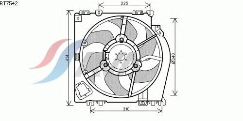 Вентилятор охлаждения AVA QUALITY COOLING RT7542