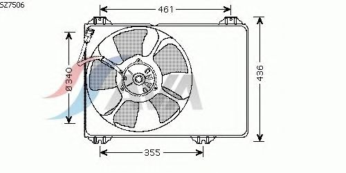 Вентилятор охолодження AVA QUALITY COOLING SZ7506