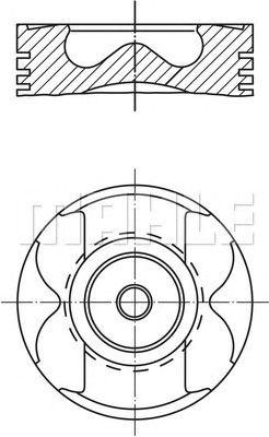 Поршень MAHLE ORIGINAL 004 56 00