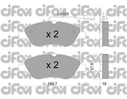 Тормозные колодки CIFAM 822-577-1