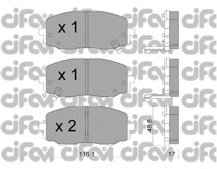 Тормозные колодки CIFAM 822-912-0