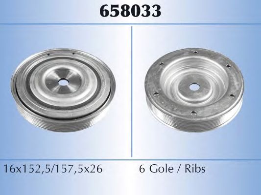 Шкив коленвала MALO 658033