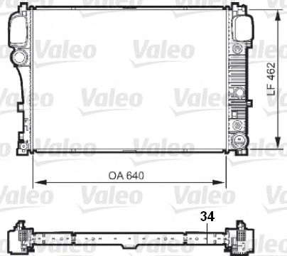 Радиатор, охлаждение двигателя VALEO 735299