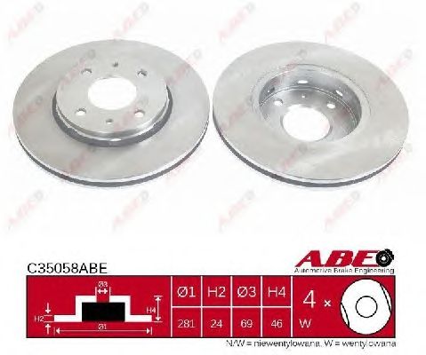 Тормозной диск ABE C35058ABE