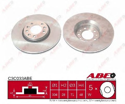 Тормозной диск ABE C3C033ABE