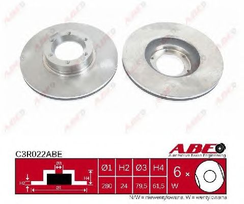 Тормозной диск ABE C3R022ABE
