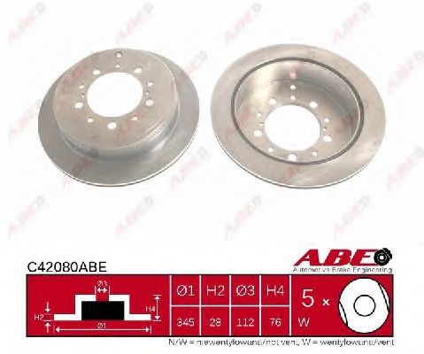 Тормозной диск ABE C42080ABE