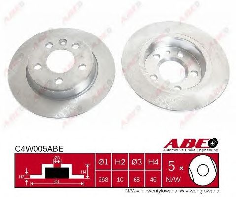 Гальмівний диск ABE C4W005ABE