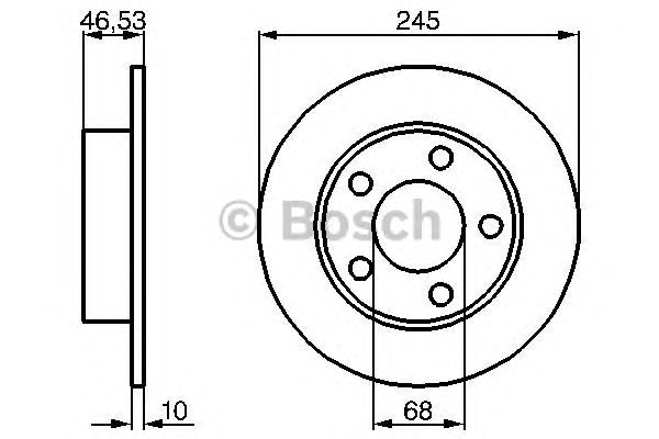 Тормозной диск BOSCH 0 986 478 315