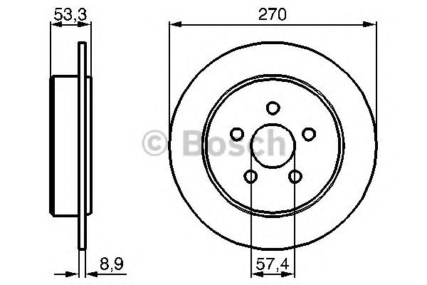 Тормозной диск BOSCH 0 986 478 514