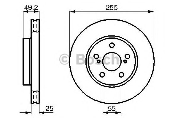 Тормозной диск BOSCH 0 986 478 584