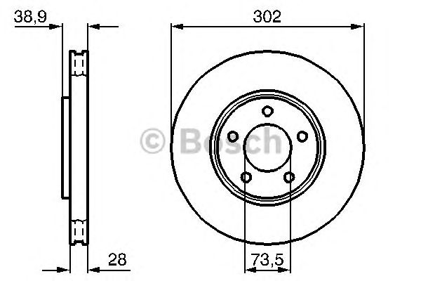 Тормозной диск BOSCH 0 986 479 117