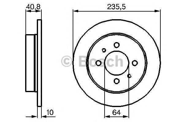Тормозной диск BOSCH 0 986 479 237