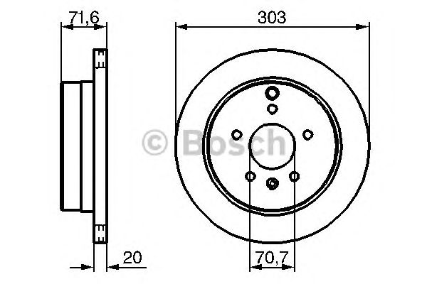 Тормозной диск BOSCH 0 986 479 268