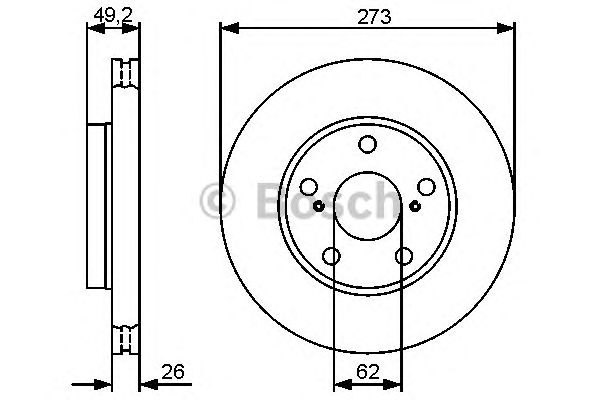 Тормозной диск BOSCH 0 986 479 425