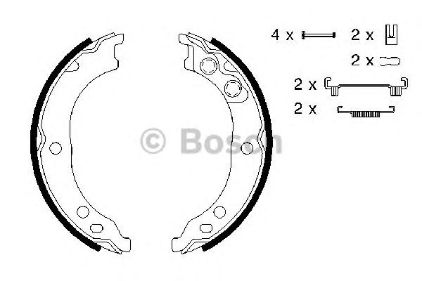 Тормозные колодки ручника BOSCH 0 986 487 712