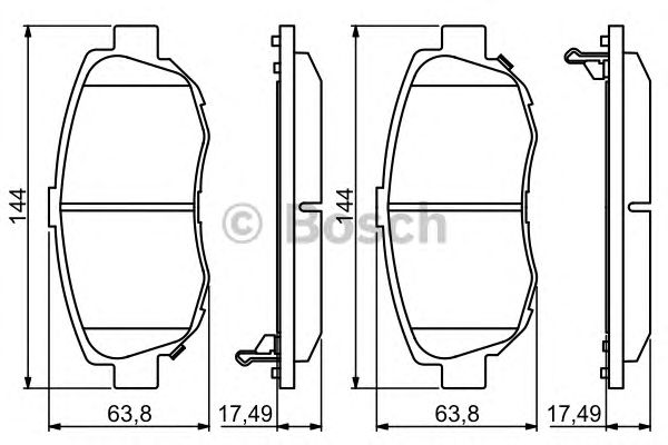 Тормозные колодки BOSCH 0 986 494 211