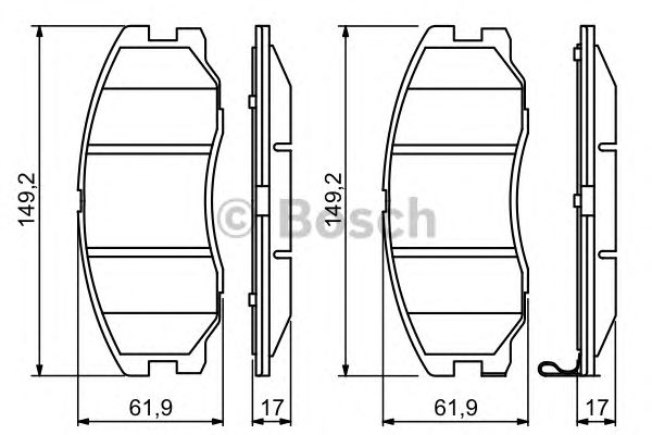 Тормозные колодки BOSCH 0 986 494 250