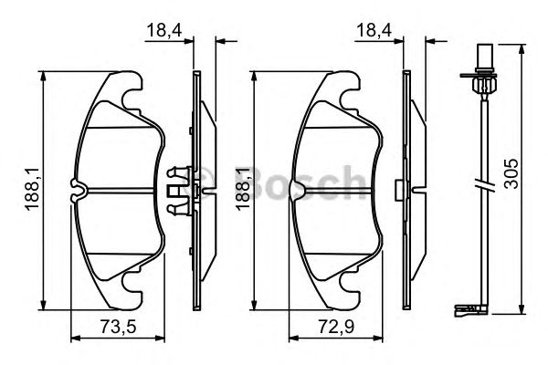 Тормозные колодки BOSCH 0 986 494 259