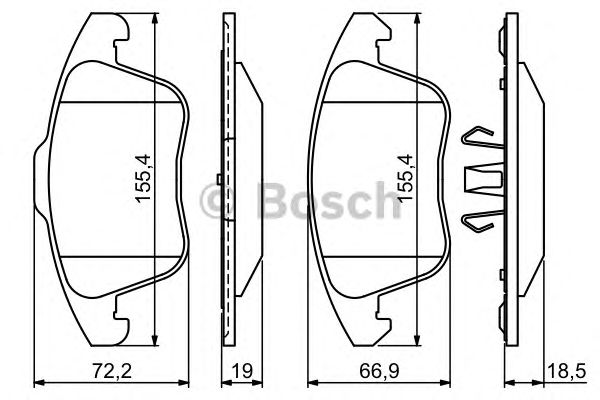 Тормозные колодки BOSCH 0 986 494 324