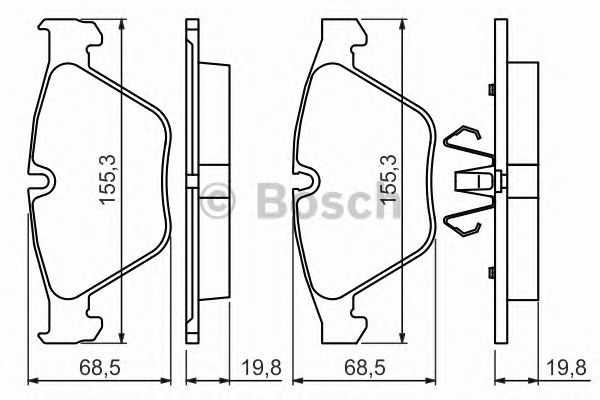 Тормозные колодки BOSCH 0 986 494 354