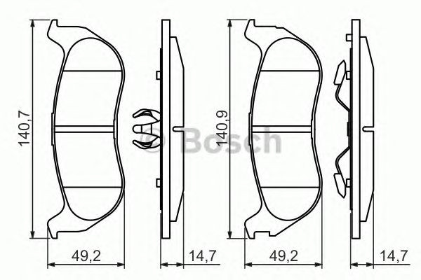 Тормозные колодки BOSCH 0 986 494 419