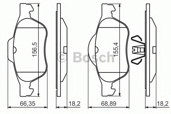 Тормозные колодки BOSCH 0 986 494 439