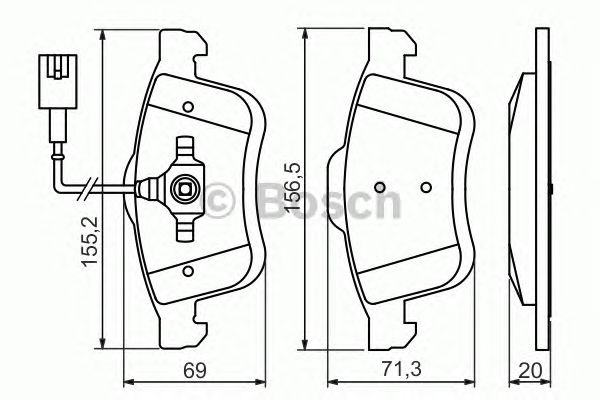 Тормозные колодки BOSCH 0 986 494 453