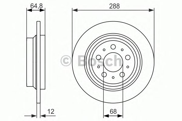 Тормозной диск BOSCH 0 986 479 873