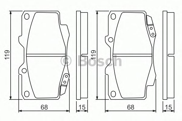 Тормозные колодки BOSCH 0 986 494 497