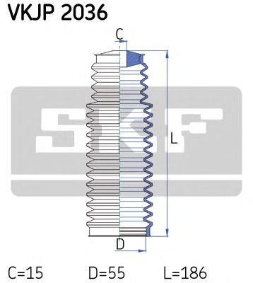 Комплект пыльников рулевой рейки SKF VKJP 2036