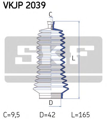 Комплект пыльников рулевой рейки SKF VKJP 2039