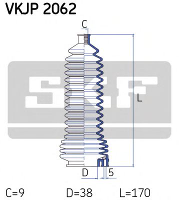 Комплект пыльников рулевой рейки SKF VKJP 2062