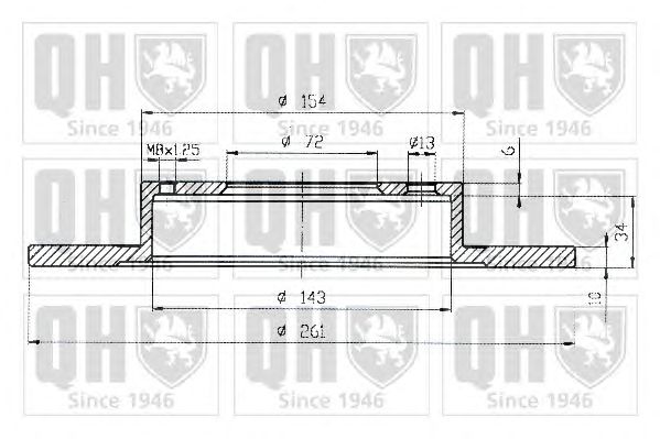 Тормозной диск QUINTON HAZELL BDC3959