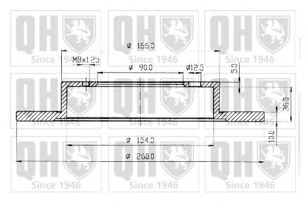 Гальмівний диск QUINTON HAZELL BDC4634